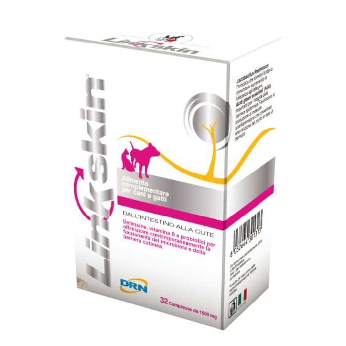 DRN Linkskin Alimento Funzione Dermica Cani e Gatti 32 Compresse