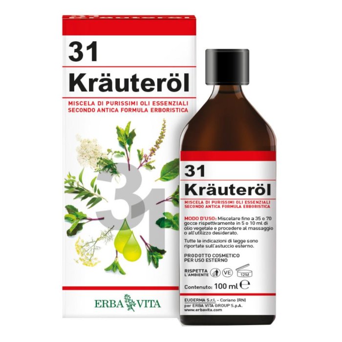 Erba Vita Oli Essenziali - Krauterol 31 Liquido Benessere Corpo 100 ml