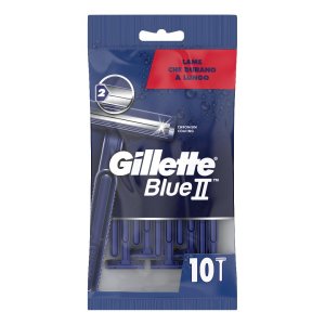 Gillette Blue II Stand 10 rasoi monouso - rasoi usa e getta a doppia lama