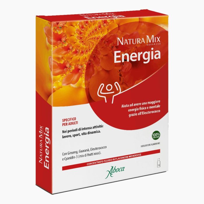Aboca  Societa' Agricola Natura Mix Advanced Energia 10 Flaconcini 150 G