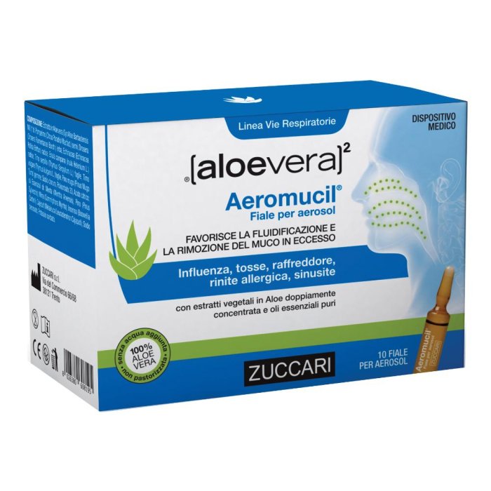 Zuccari Aloevera2 - Aeromucil Fiale Per Aerosol 10 Fiale