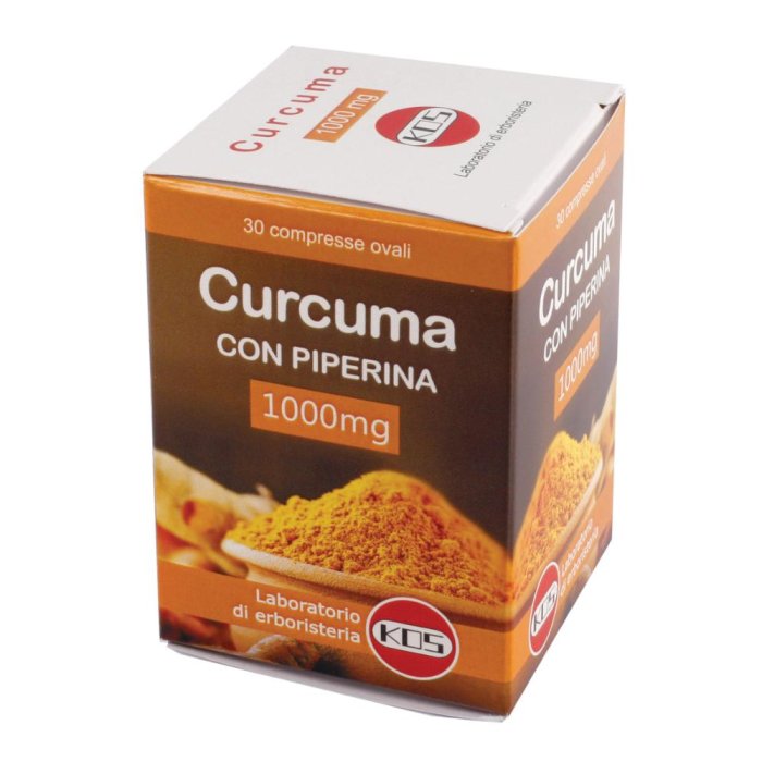 Kos Curcuma + Piperina 1 G 30 Compresse Ovali
