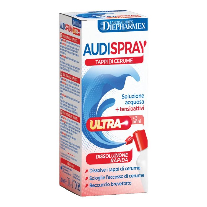 Audispray Ultra Spray per la Rimozione dei Tappi di Cerume e Detersione Auricolare 20 ml