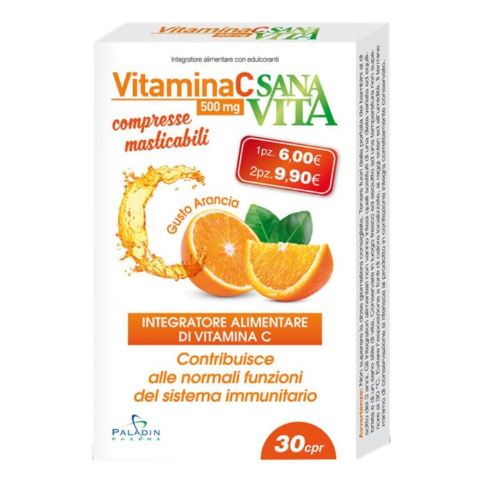 Sanavita Vitamina C 30 Compresse Masticabili  Integratore  Alimentare 