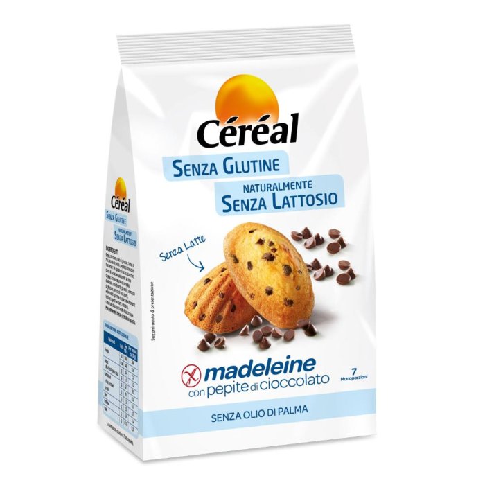 Cereal Linea Senza Lattosio Madeleine Pepite con Gocce di Cioccolato 210 g