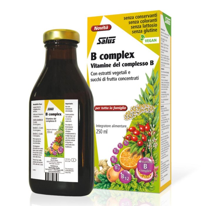 Salus B Complex Integratore Liquido di Vitamine del Gruppo B 250 ml Tonico Ricostituente