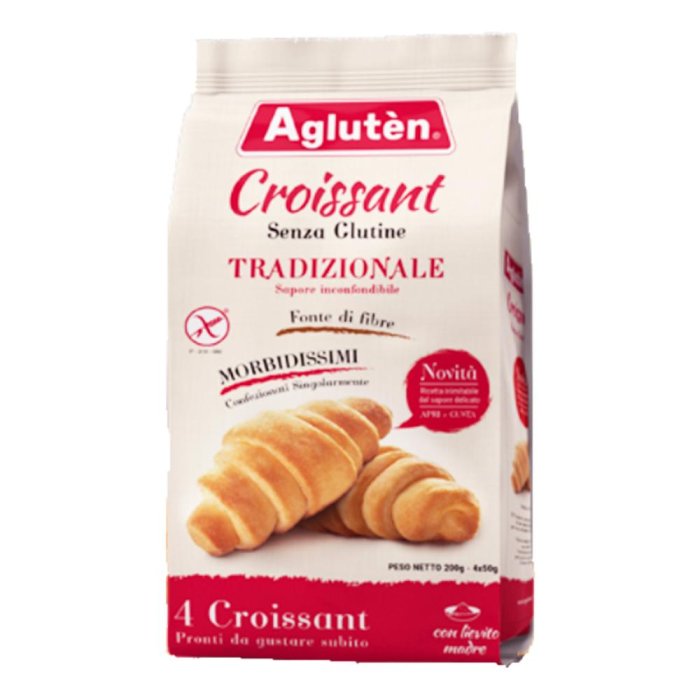 Agluten Prodotti Speciali senza Glutine Dolci e Merende Croissant Cornetti Classici 200 g