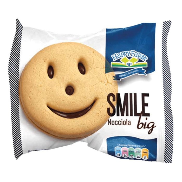 Happy Farm Smile Big Nocciola biscotti e dolci da forno per colazione e pause golose