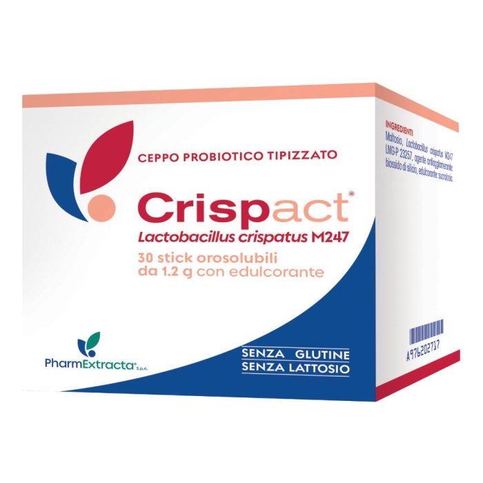Crispact 30 stick orosolubili probiotico per microbiota intestinale