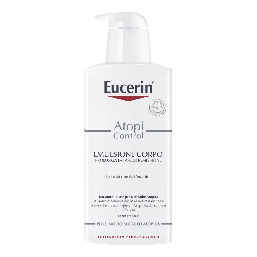 Eucerin AtopiControl Emulsione Corpo Pelle Atopica Formato Viaggio 100 ml Eucerin AtopiControl Emulsione Corpo Pelle Atopica Formato Viaggio 100 ml