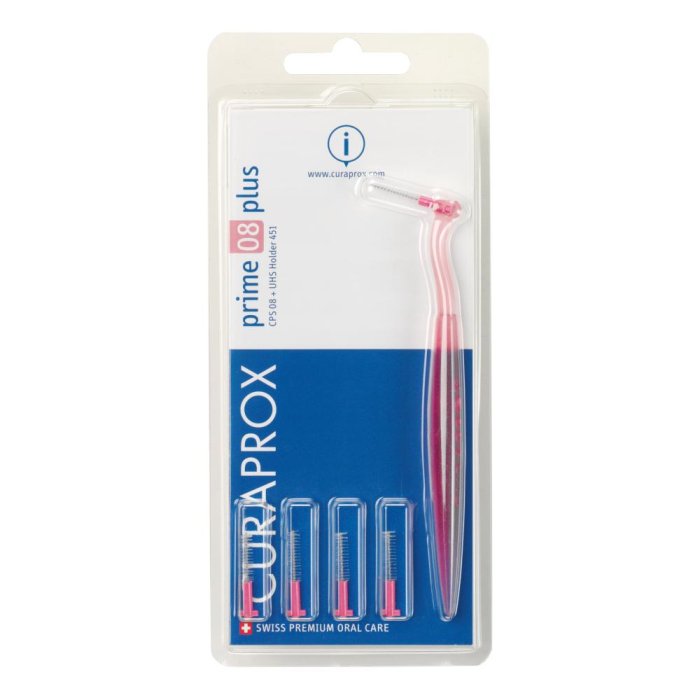 Curaprox Cps 451 Set Pink Prime Plus 08 5 Scovolini Cps + 1 Supporto Uhs 451