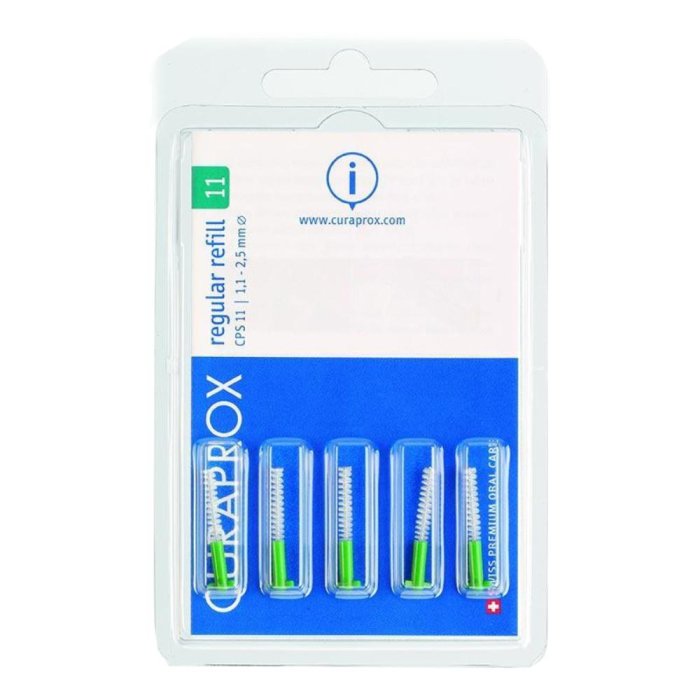 Curaprox Regular 11 Plus Scovolino per spazi interdentali 5 testine + supporto blu