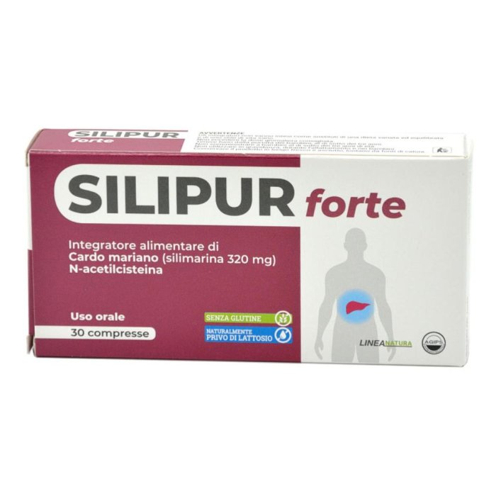Silipur Forte integratore 30 compresse 900 mg - supporto funzionalità epatica con cardo mariano