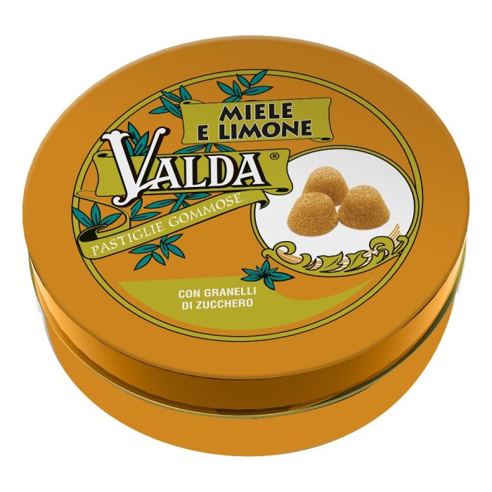 Valda Pastiglie Gommose Miele/Limone Con Zucchero 50g
