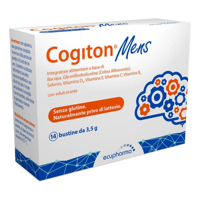 Ecupharma Cogiton Mens Integratore Funzione Cognitiva e Psicologica 14 Bustine