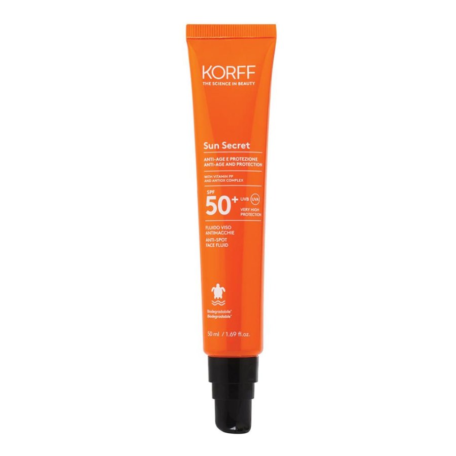 Korff Sun Fluido Antimacchie SPF 50+ - trattamento solare viso antimacchia alta protezione