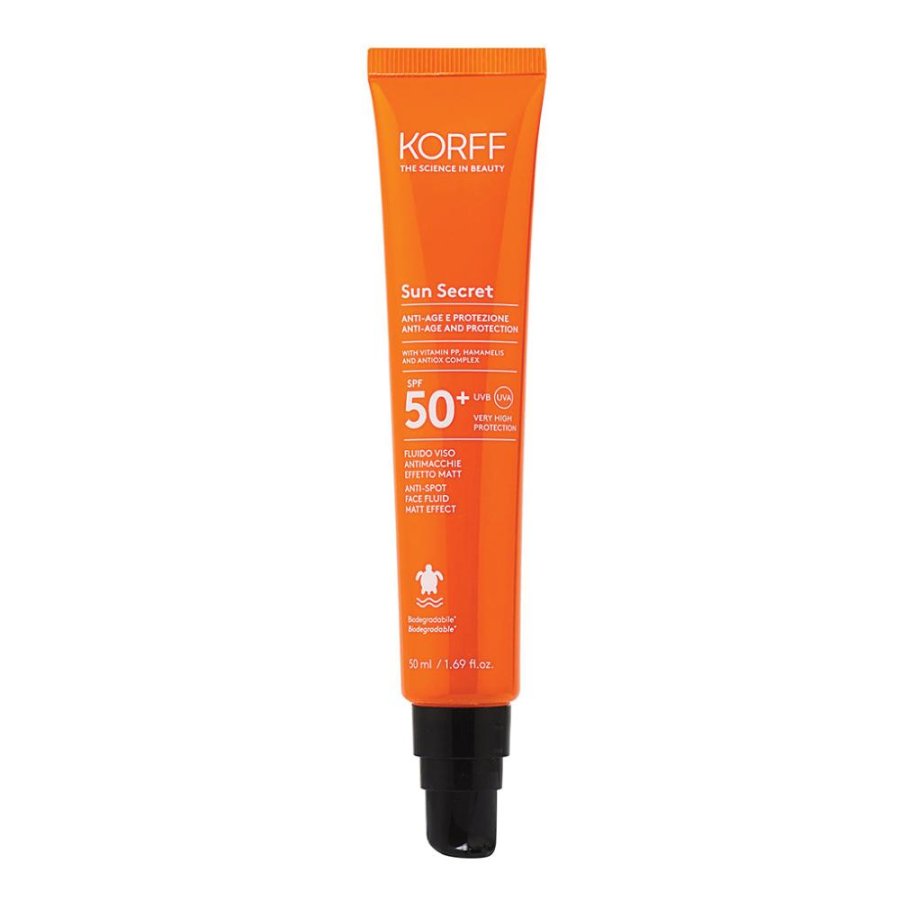 Korff Sun Fluido Antimacchie Matt SPF 50+ - fluido solare viso opacizzante antimacchia