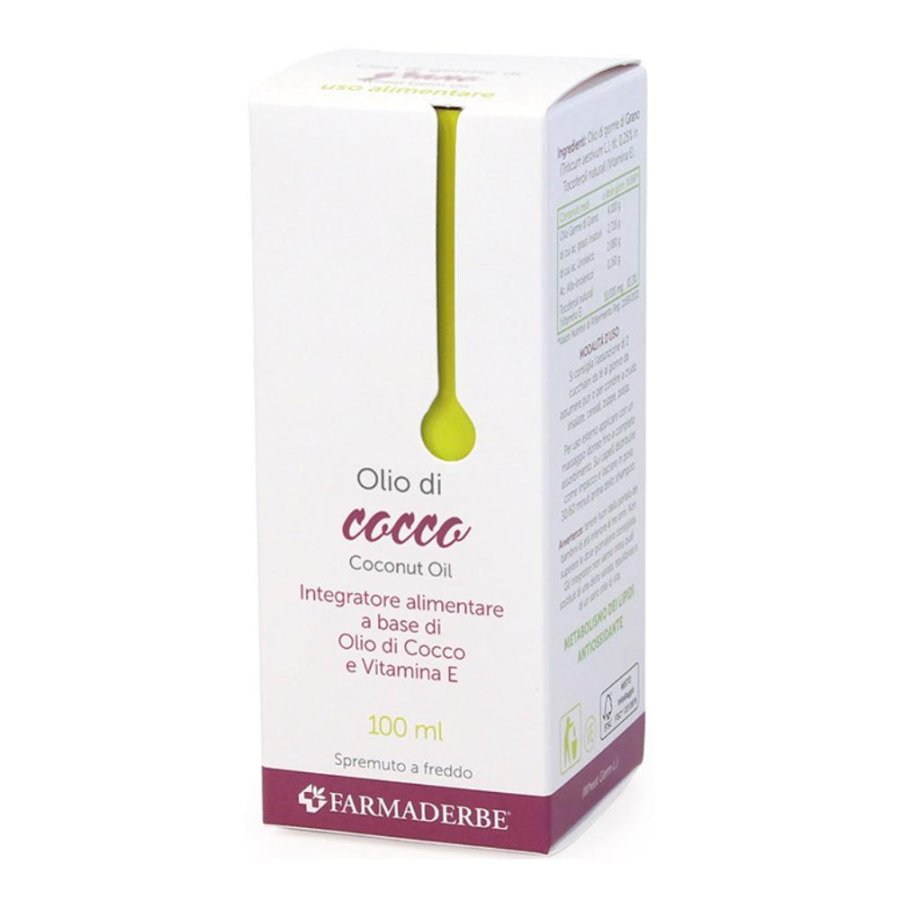 Farmaderbe Olio di Cocco Integratore Alimentare 100 ml