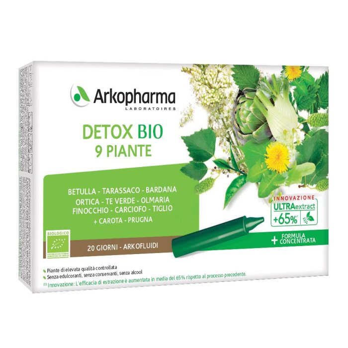Arkofluidi Detox Bio Integratore Depurativo Biologico 20 Fiale Bevibili