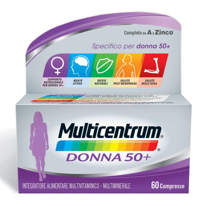 Multicentrum Donna 50+ 60 compresse integratore multivitaminico - Haleon Italy