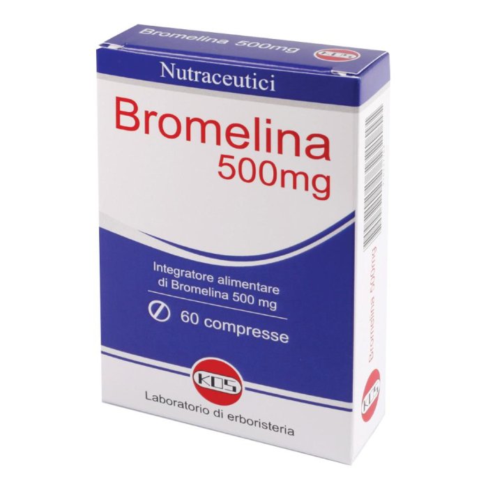 Bromelina 500 mg - Integratore Vegetale per il Benessere Digestivo e Circolatorio 60 compresse