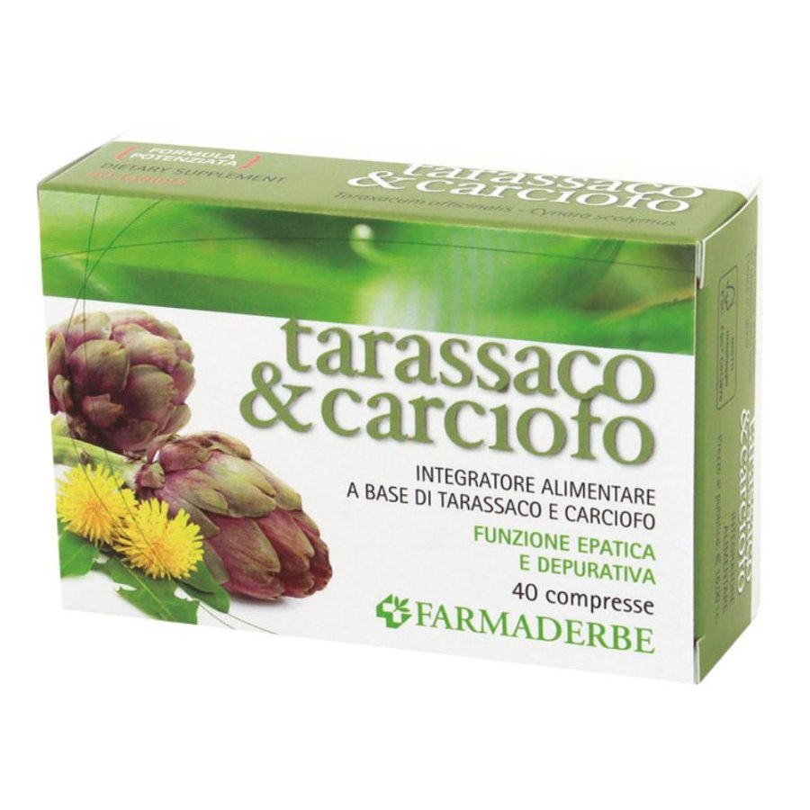 Farmaderbe Tarassaco e Carciofo integratore alimentare 40 compresse