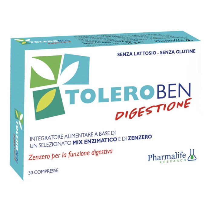 Pharmalife Research Toleroben Digestione Integratore 30 Compresse