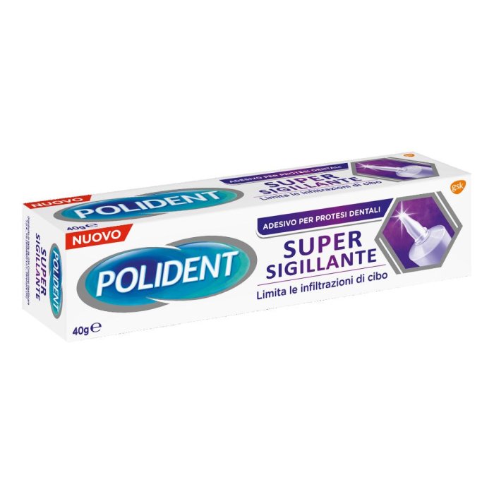 Polident Super Sigillante Adesivo Protesi Dentale 40 G - Forte Tenuta per Protesi Dentali
