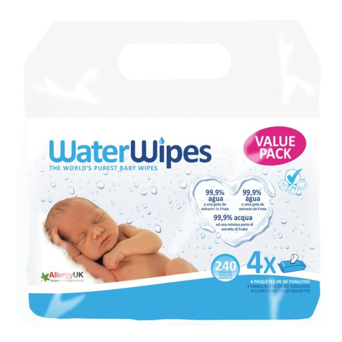 Waterwipes BIO Baby Salviette Detergenti per Neonati 10 Pezzi