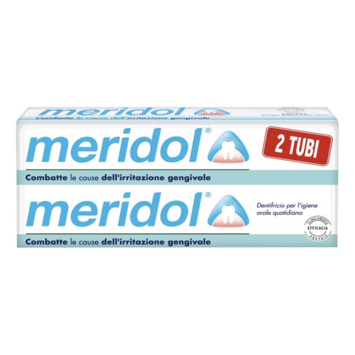 Meridol Igiene e Prevenzione Dentale Dentifricio Anti-Placca Protettivo 2 Tubi da 75 ml