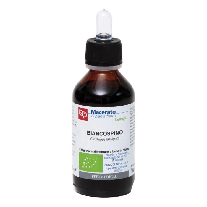 Biancospino Bio Tintura Madre 100 Millilitri Fitomedical Integratore Naturale per Benessere Cardiaco e Rilassamento