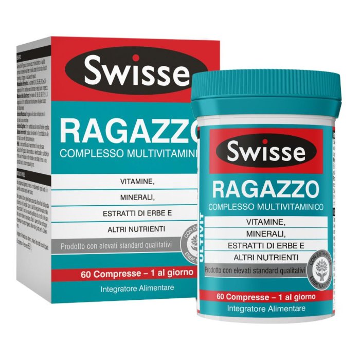 Swisse Multivit Multivitaminico Ragazzo 60 Compresse - Nutrizione Completa per Adolescenti