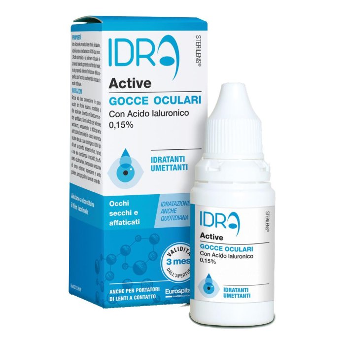 Sterilens Idra Active Gocce Oculari collirio Acido Ialuronico 0,15% 10ml