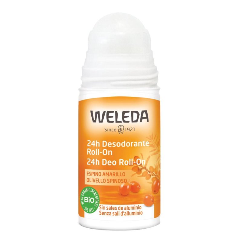 Weleda Deo Deodorante 24 Ore Roll On all’Olivello Spinoso 50 Millilitri Naturale e Delicato