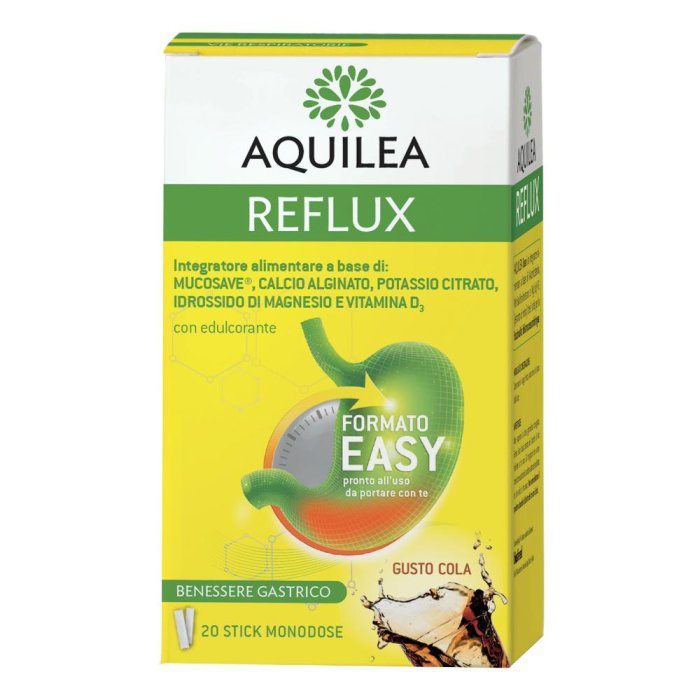 Aquilea Reflux 20 Stick Integratore per Reflusso Gastroesofageo e Bruciore di Stomaco