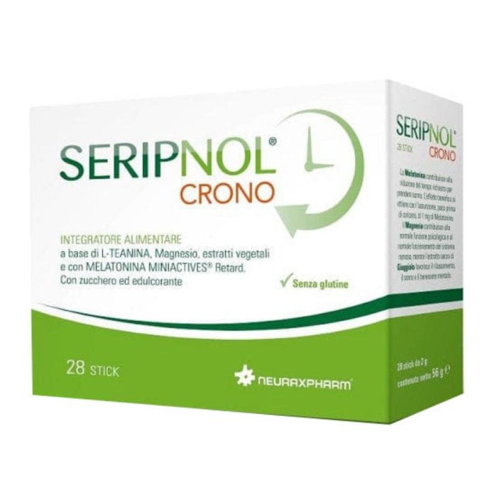 Neuraxpharm Seripnol - Crono Integratore di Melatonina 28 Stick Polvere