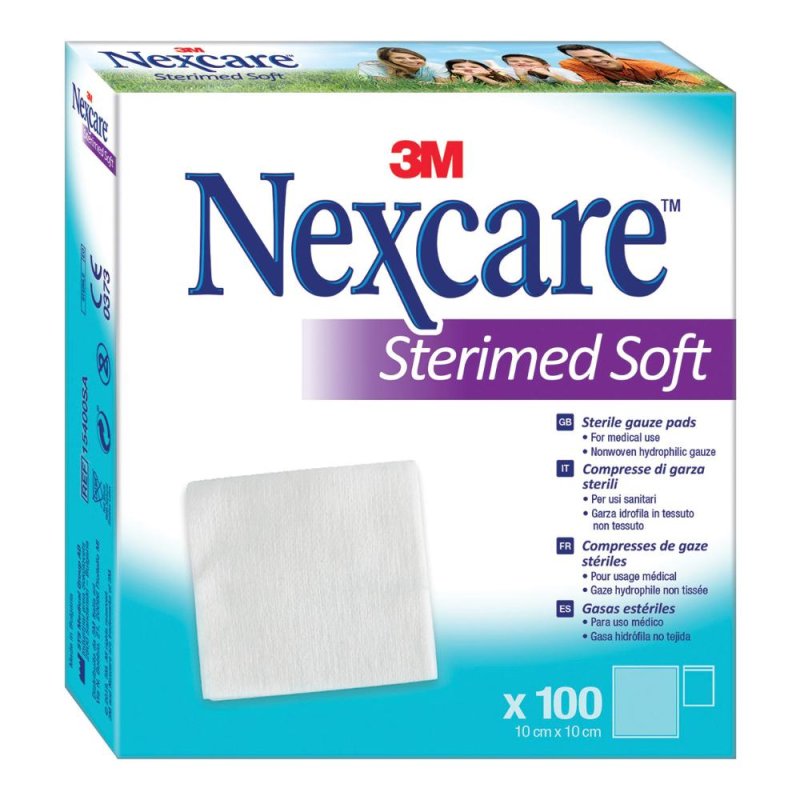 3M Nexcare Sterimed - Soft Compressa di Garza Sterile in TNT 10x10cm 100garze
