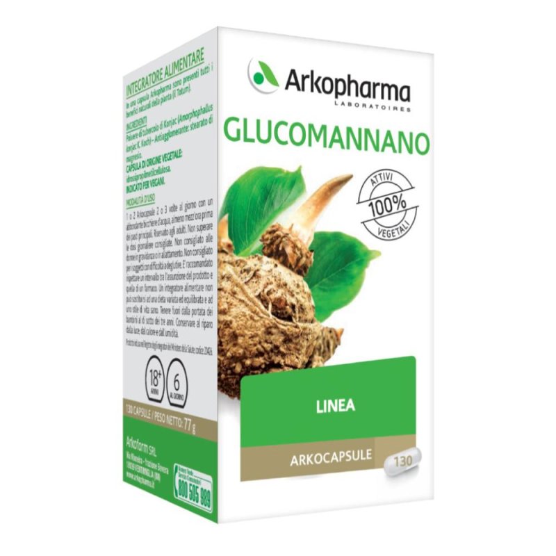 Arko Capsule Glucomannano Integratore che contrasta l'appetito 130 capsule