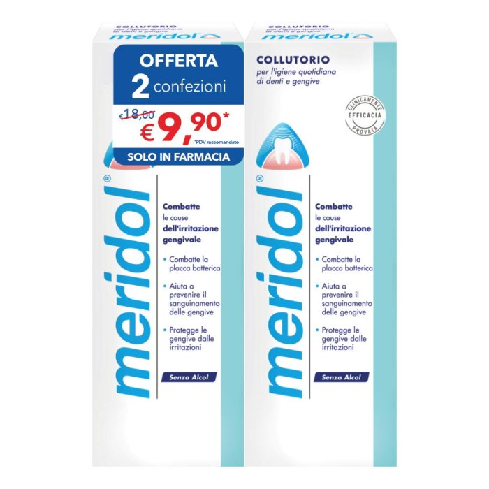 Meridol Collutorio Irritazione Gengivale Bipacco 400+400 ml