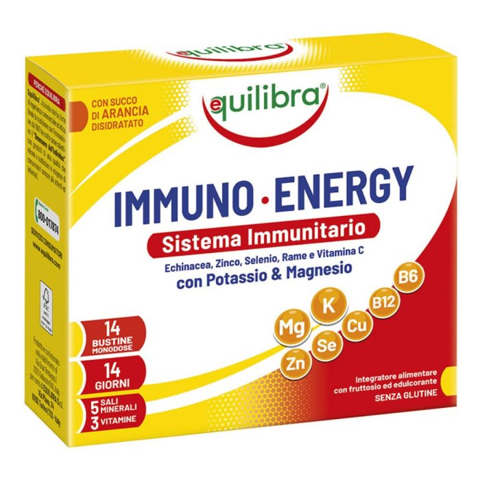 Immuno Energy Pot & Nagn Integratore Alimentare Difese Immunitarie e Stanchezza Fisica 14 Bustine