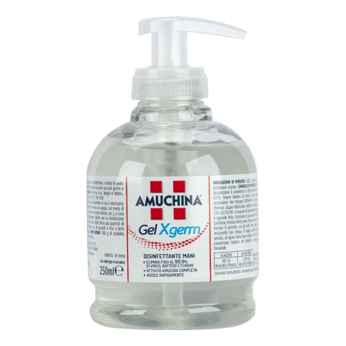 Amuchina Gel X-GERM Disinfettante Mani - Gel Antisettico per Mani Protette 250ml
