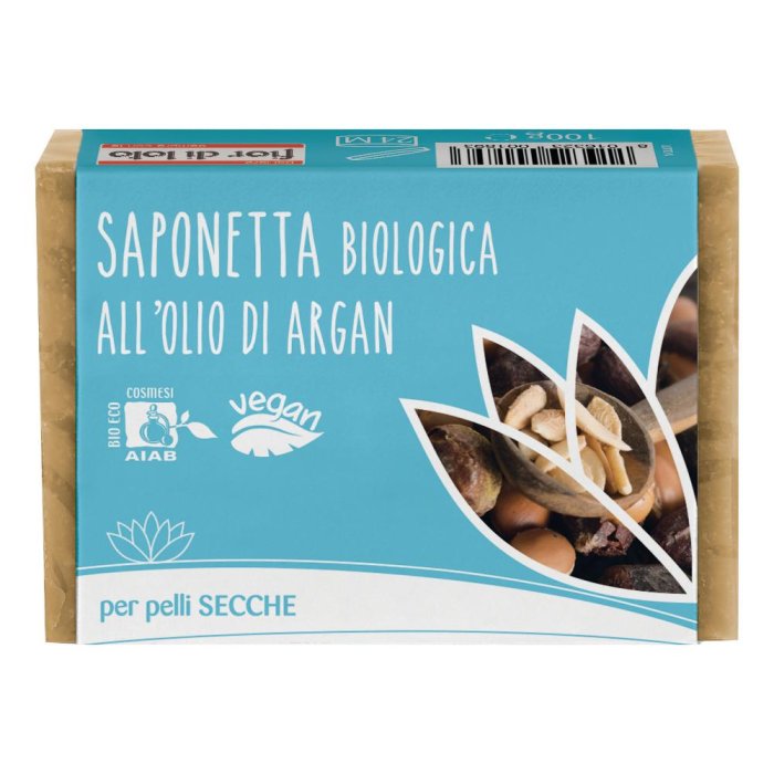 Fior di Loto Saponetta Biologica all'Olio di Argan 100g