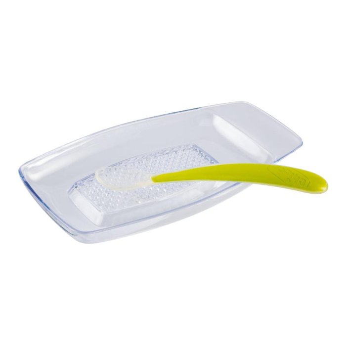 Chicco Grattugia e Cucchiaio in Silicone per Frutta e Verdura 2 Pezzi