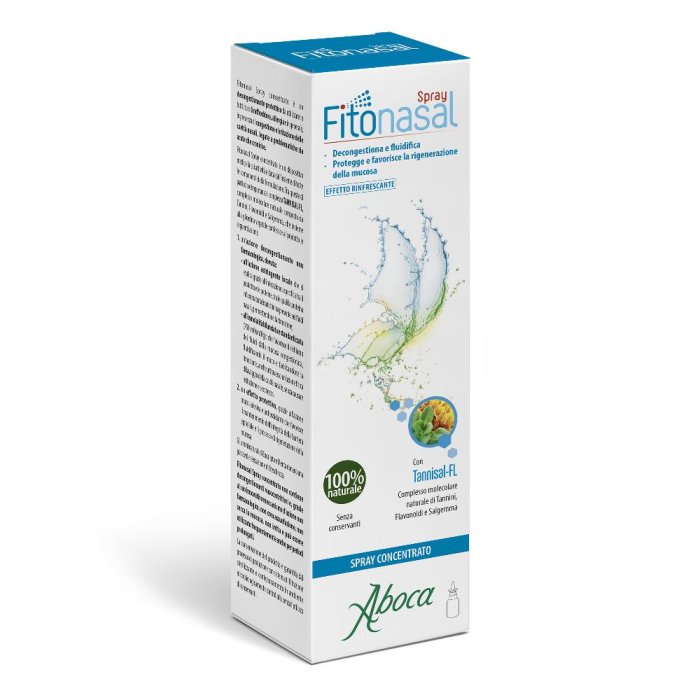 Fitonasal Spray decongestionante naturale 30 ml con Tannisal-FL per naso congestionato
