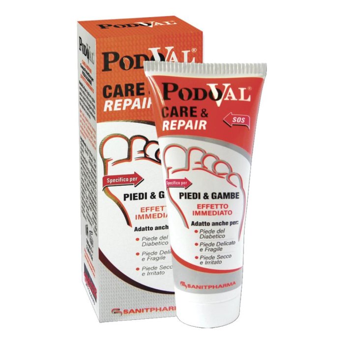 PODOVAL Care 100 ml Crema Piedi Rigenerante e Lenitiva per Talloni Screpolati e Pelle Secca
