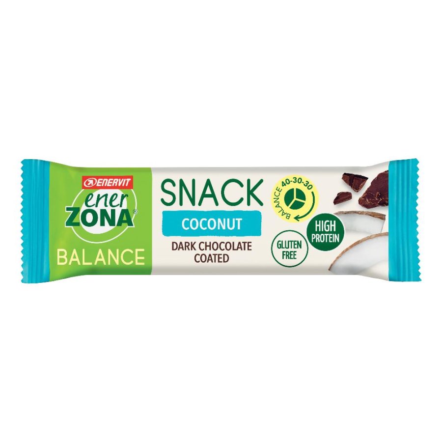 EnerZona Balance Snack Coconut Barretta Gusto Cocco e Cioccolato 33 Grammi