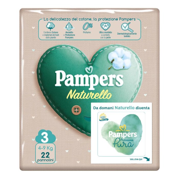 Fater Pampers Natur Midi Cp 22 Pezzi