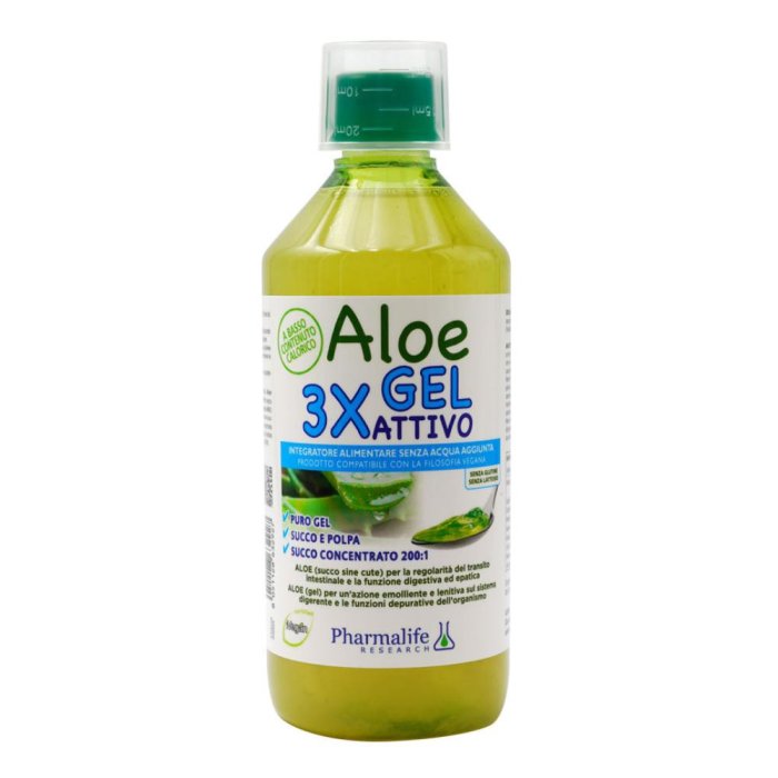 Pharmalife Research Aloe Gel 3x Attivo Integratore Alimentare 500 ml