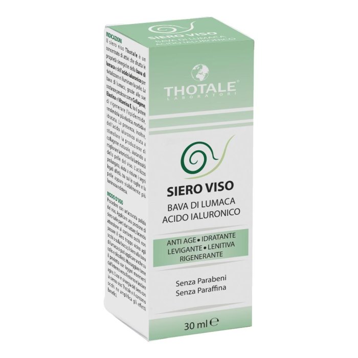 Thotale Siero viso bava di lumaca e acido ialuronico 30 ml