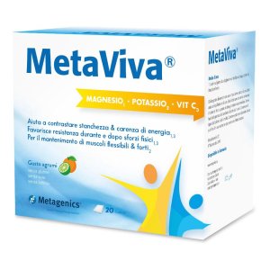 Metagenics MetaViva MgK Vitamina C Integratore Magnesio e Potassio 20 Bustine